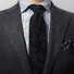 Eton Pointed Tip Knit Tie Dark Blue Extra Melange