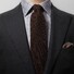 Eton Pointed Tip Knit Tie Dark Brown Melange