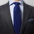 Eton Pointed Tip Knit Tie Mid Blue