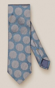 Eton Polka Dots Silk Smart Texture Tie Blue-Grey