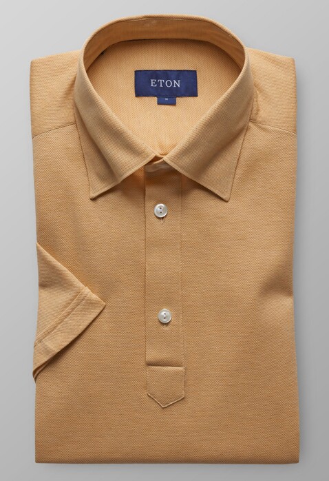 Eton Polo Popover Shirt Poloshirt Yellow