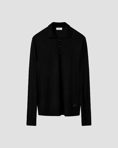 Eton Polo Pullover Luxury Extrafine Merino Black