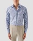 Eton Poplin Cutaway Allover Mini Pattern Shirt Blue