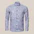 Eton Poplin Fine Pattern Overhemd Blauw