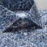 Eton Poplin Floral Sleeve 7 Shirt Teal