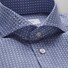 Eton Poplin Geometric Shirt Evening Blue