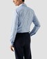 Eton Prince of Wales Check Cotton Tencel Overhemd Licht Blauw