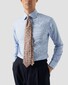 Eton Prince of Wales Check Cotton Tencel Shirt Light Blue