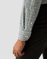 Eton Prince of Wales Check Twill Organic Cotton Overhemd Donker Groen