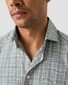 Eton Prince of Wales Check Twill Organic Cotton Overhemd Donker Groen