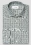 Eton Prince of Wales Check Twill Organic Cotton Overhemd Donker Groen