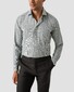 Eton Prince of Wales Check Twill Organic Cotton Overhemd Donker Groen