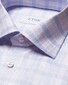 Eton Prince of Wales Checked Organic Cotton Signature Twill Overhemd Licht Roze