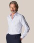 Eton Prince of Wales Checked Organic Cotton Signature Twill Shirt Light Pink