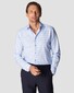 Eton Prince of Wales Checked Signature Twill Organic Cotton Overhemd Licht Blauw