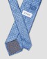 Eton Pure Silk Geometric Woven Triangle Pattern Tie Blue