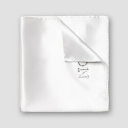 Eton Pure Silk with Swarovski Crystals Pochet Wit