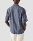 Eton Recycled Cotton Resort Subtle Modern Slub Effect Overhemd Donker Blauw