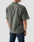 Eton Recycled Cotton Resort Subtle Modern Slub Effect Overhemd Donker Groen