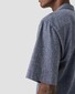 Eton Recycled Cotton Resort Subtle Modern Slub Effect Shirt Dark Evening Blue