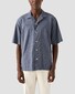 Eton Recycled Cotton Resort Subtle Modern Slub Effect Shirt Dark Evening Blue