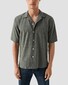 Eton Recycled Cotton Resort Subtle Modern Slub Effect Shirt Dark Green