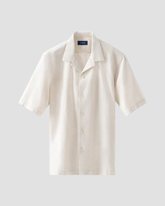 Eton Recycled Cotton Resort Subtle Modern Slub Effect Shirt Off White