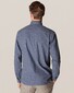 Eton Recycled Cotton Satin Indigo Overhemd Blauw