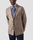 Eton Reda Weaver Italian Woven Luxury Linnen-Wool Blend Overshirt Licht Bruin