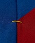 Eton Regimental Block Stripe Wool Cotton Tie Red-Blue