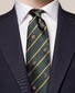 Eton Regimental Stripe Tie Dark Green