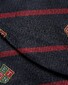 Eton Regimental Striped Fantasy Pattern Self Tied Bow Tie Navy