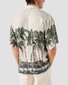 Eton Relaxed Silk Twill Palm Tree Fantasy Resort Overhemd Licht Groen