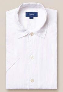 Eton Resort Box Short Sleeve Overhemd Wit