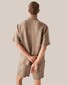 Eton Resort Organic Linen Short Sleeve Shirt Brown