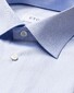 Eton Rich Cotton Signature Twill Uni Cutaway Collar Overhemd Licht Blauw