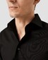 Eton Rich Cotton Signature Twill Uni Cutaway Collar Overhemd Zwart