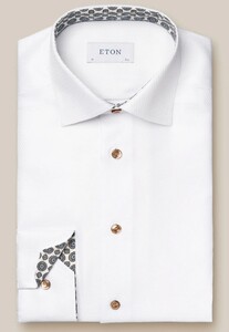 Eton Rich Dobby Fine Texture Overhemd Wit