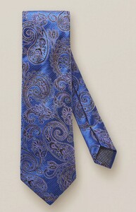 Eton Rich Silk Paisley Pattern Das Blauw