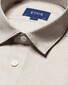 Eton Rich Silk Twill Mother of Pearl Buttons Pointed Collar Shirt Light Grey
