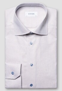 Eton Rich Texture Dobby Tonal Buttons Shirt Fine Orange