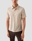 Eton Rich Texture Fine Cotton Piqué Oxford Weave Polo Beige