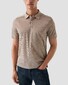 Eton Rich Texture Fine Cotton Piqué Oxford Weave Polo Bruin