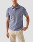 Eton Rich Texture Fine Cotton Piqué Oxford Weave Polo Donker Blauw