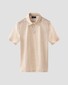 Eton Rich Texture Fine Cotton Piqué Oxford Weave Poloshirt Beige