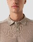 Eton Rich Texture Fine Cotton Piqué Oxford Weave Poloshirt Brown