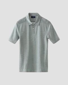 Eton Rich Texture Fine Cotton Piqué Oxford Weave Poloshirt Dark Green