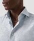 Eton Rich Texture Luxury Cotton Cashmere Silk Mother of Pearl Buttons Overhemd Licht Blauw