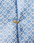 Eton Rich Texture Micro Woven Floral Pattern Silk Tie Light Blue