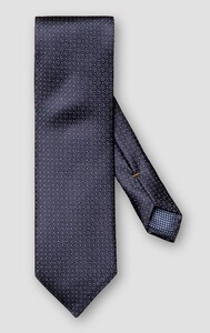 Eton Rich Texture Micro Woven Floral Pattern Silk Tie Navy